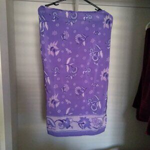 Vintage Y2K Hype Purple Floral Print Midi Skirt Womens Size Small